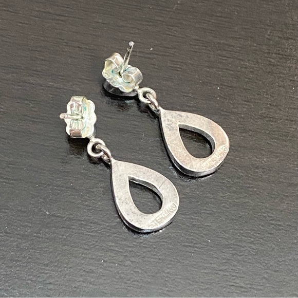 Sterling Silver Turquoise Inlay 16” Necklace and Earrings Set - Picture 8 of 13